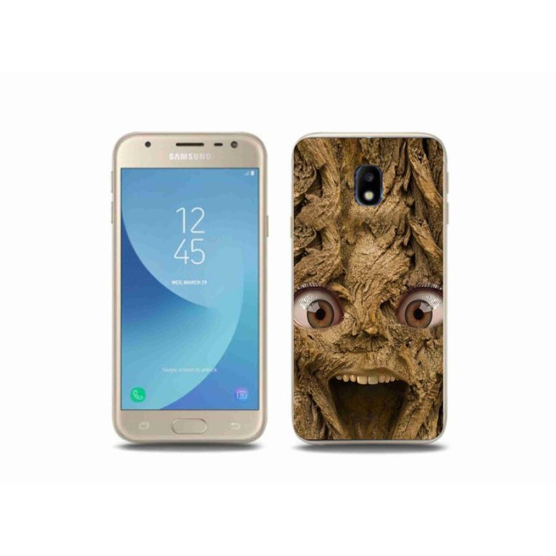 Gélový kryt mmCase na mobil Samsung Galaxy J3 (2017) - veselý strom s očami