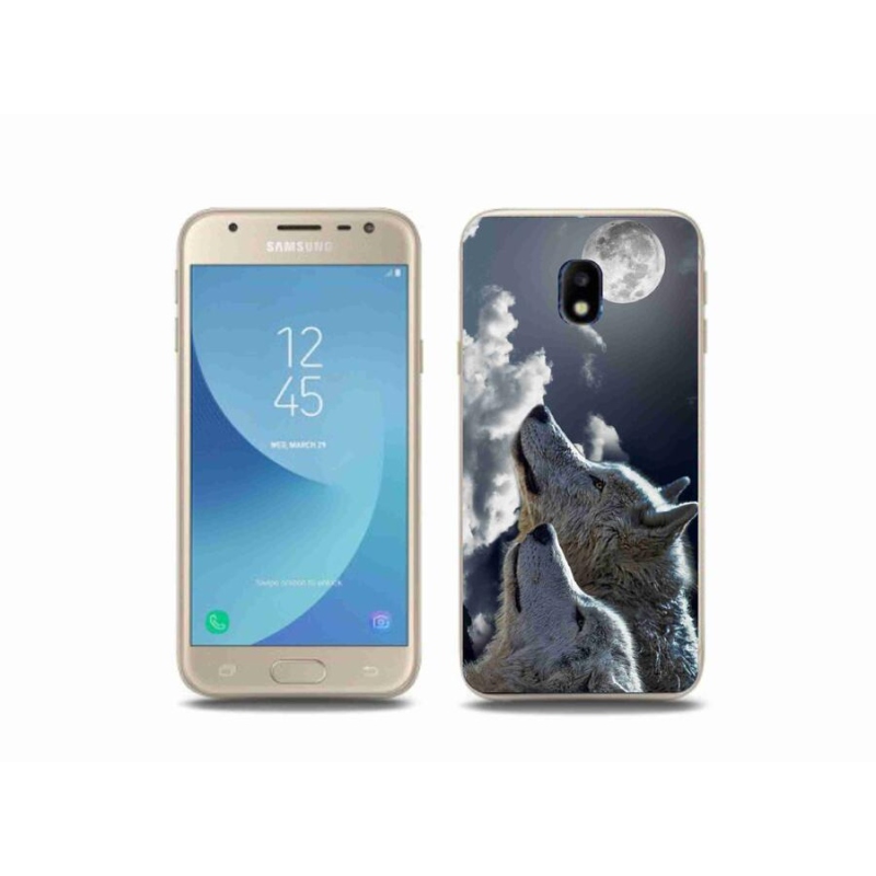 Gélový kryt mmCase na mobil Samsung Galaxy J3 (2017) - vlci