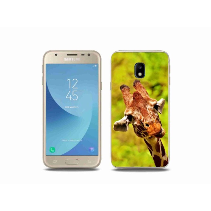 Gélový kryt mmCase na mobil Samsung Galaxy J3 (2017) - žirafa