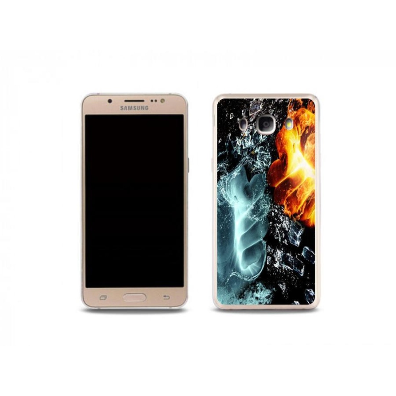 Gélový kryt mmCase na mobil Samsung Galaxy J5 (2016) - voda a oheň