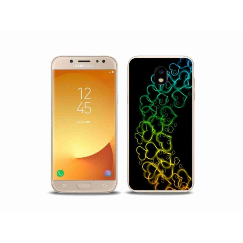 Gélový kryt mmCase na mobil Samsung Galaxy J5 (2017) - farebná srdiečka