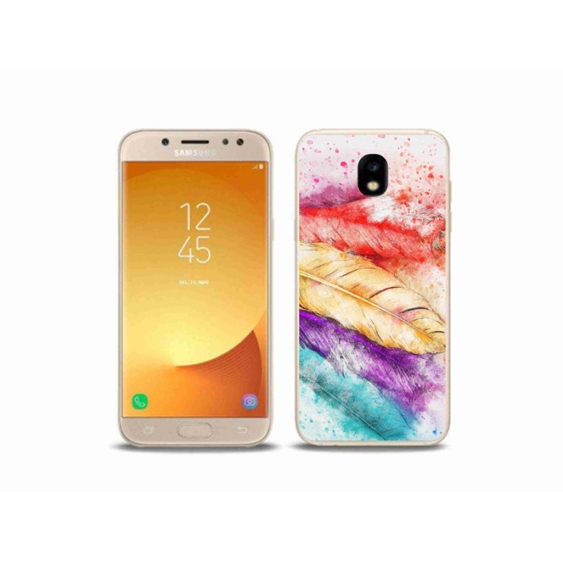 Gélový kryt mmCase na mobil Samsung Galaxy J5 (2017) - farebné perie