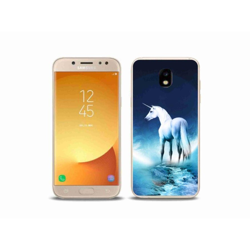 Gélový kryt mmCase na mobil Samsung Galaxy J5 (2017) - biely jednorožec