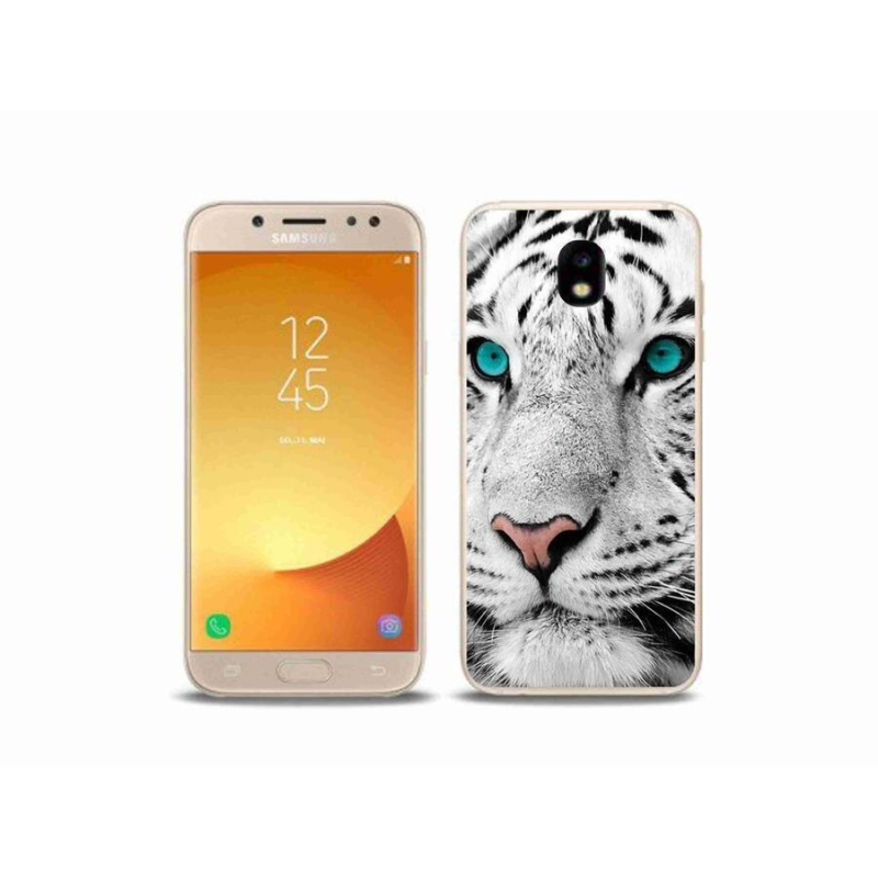 Gélový kryt mmCase na mobil Samsung Galaxy J5 (2017) - biely tiger