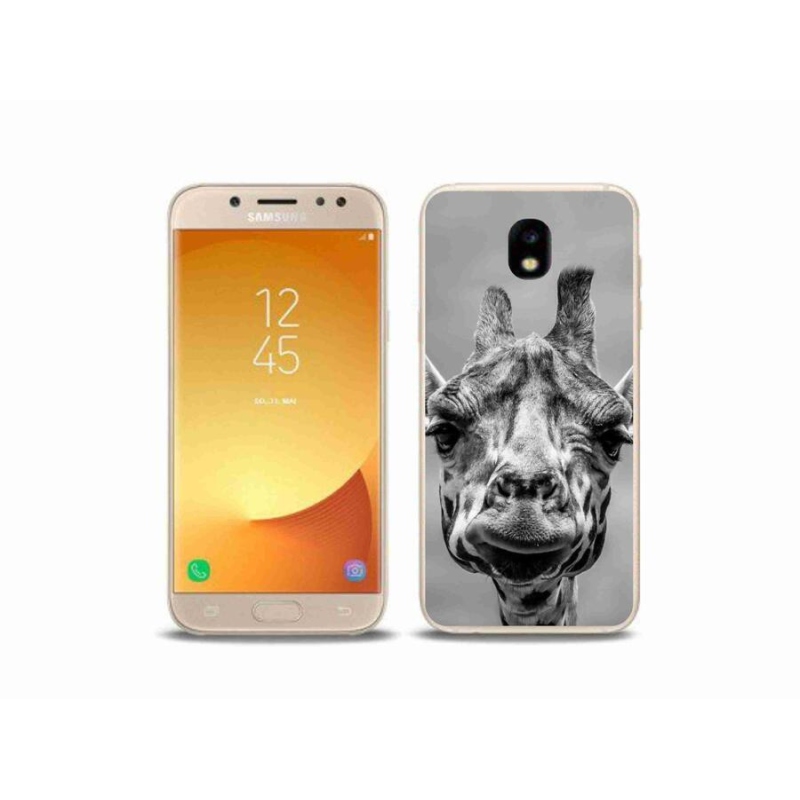 Gélový kryt mmCase na mobil Samsung Galaxy J5 (2017) - čiernobiela žirafa