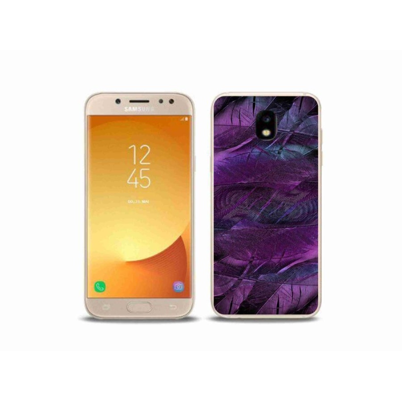 Gélový kryt mmCase na mobil Samsung Galaxy J5 (2017) - fialová pierka