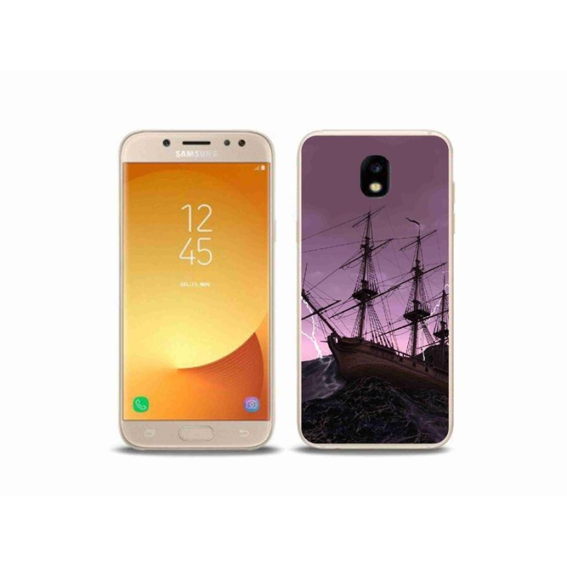 Gélový kryt mmCase na mobil Samsung Galaxy J5 (2017) - loď v búrke