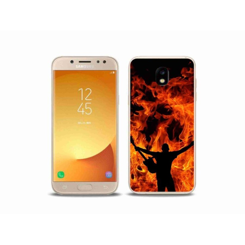 Gélový kryt mmCase na mobil Samsung Galaxy J5 (2017) - muzikant a oheň