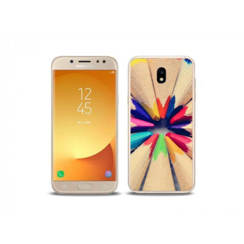 Gélový kryt mmCase na mobil Samsung Galaxy J5 (2017) - pastelky