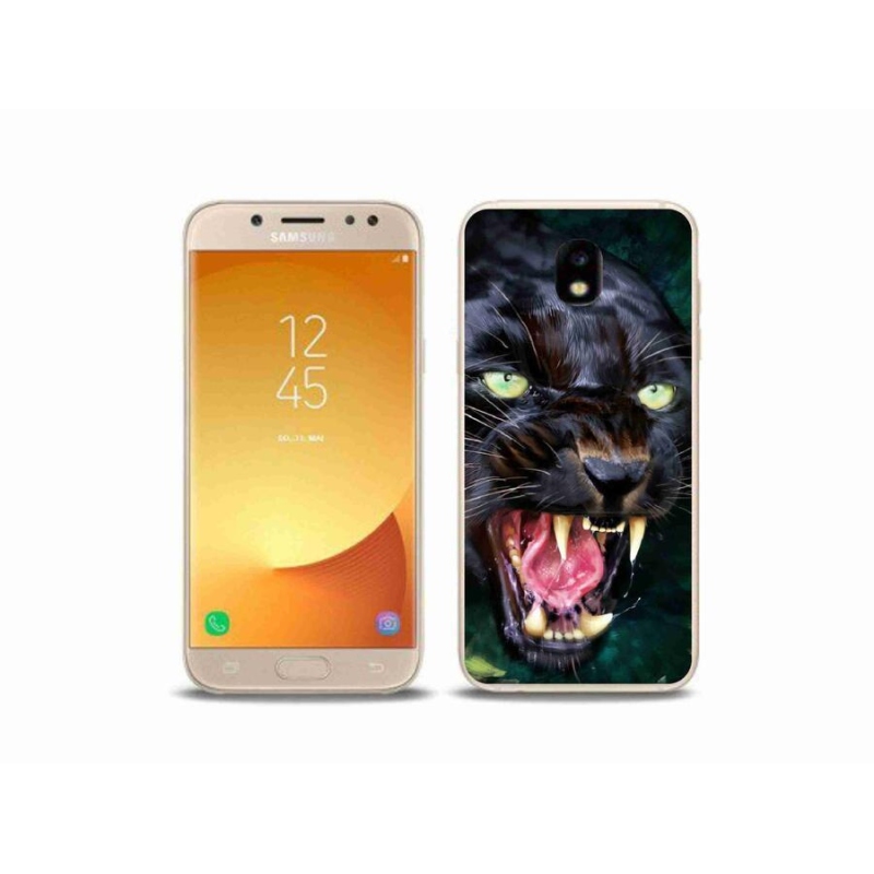 Gélový kryt mmCase na mobil Samsung Galaxy J5 (2017) - rozzúrený čierny panter