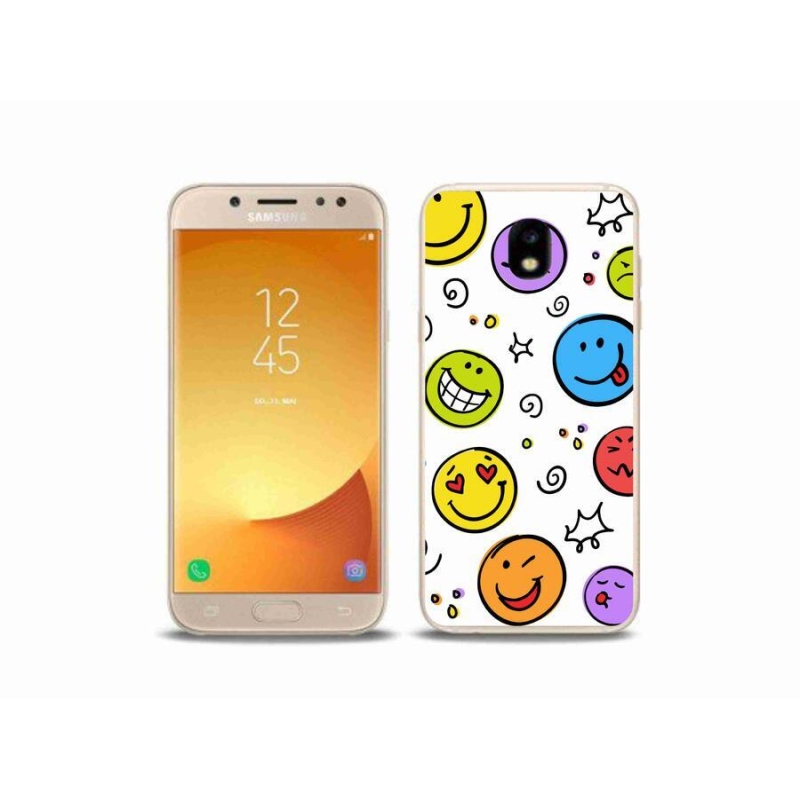 Gélový kryt mmCase na mobil Samsung Galaxy J5 (2017) - smajlíci