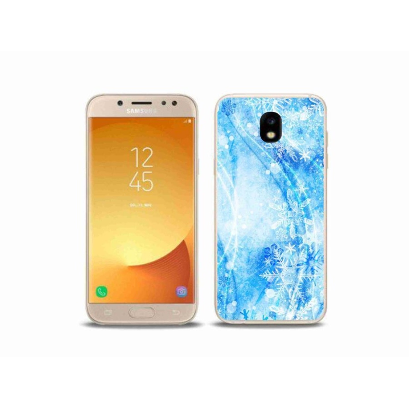 Gélový kryt mmCase na mobil Samsung Galaxy J5 (2017) - snehové vločky