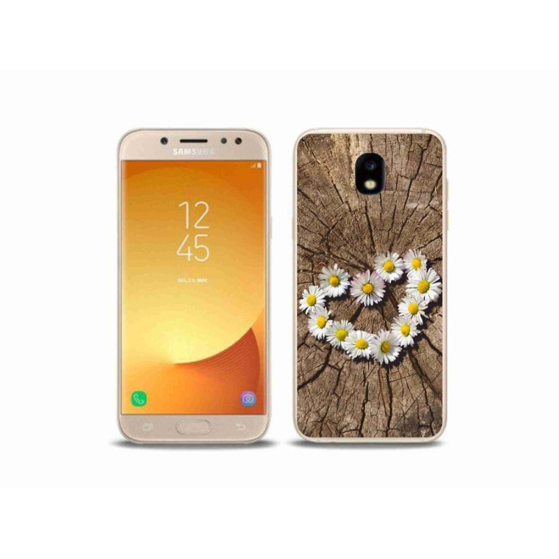 Gélový kryt mmCase na mobil Samsung Galaxy J5 (2017) - srdce z margarét