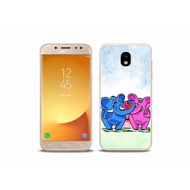 Gélový kryt mmCase na mobil Samsung Galaxy J5 (2017) - zamilovaní slony