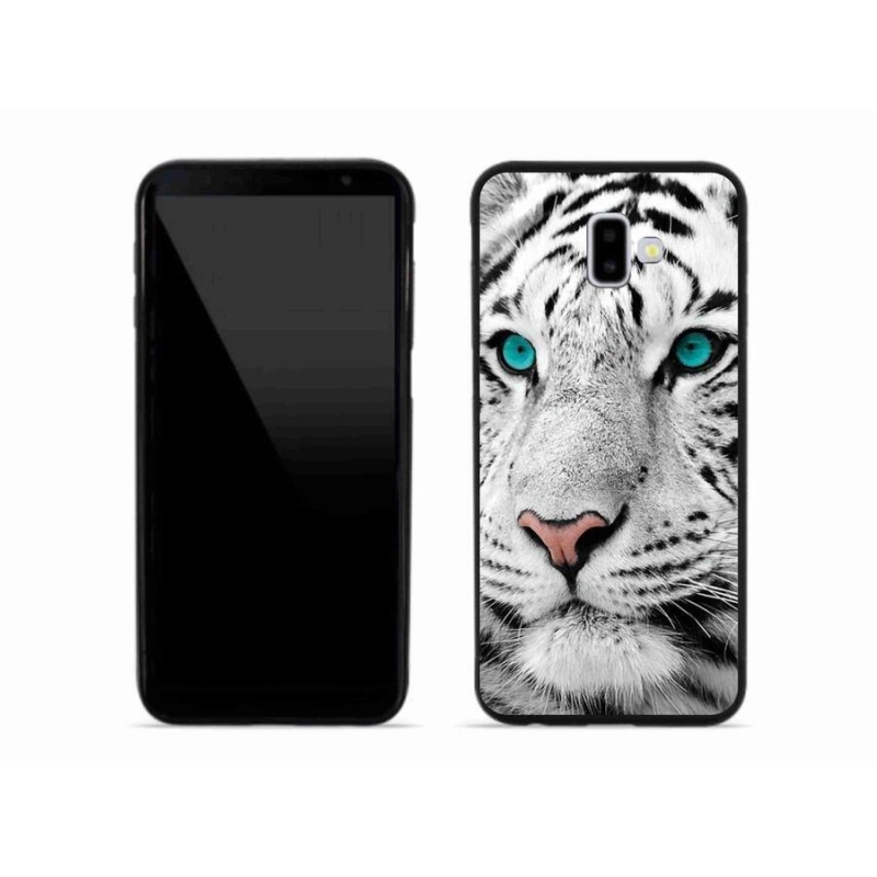 Gélový kryt mmCase na mobil Samsung Galaxy J6 Plus - biely tiger