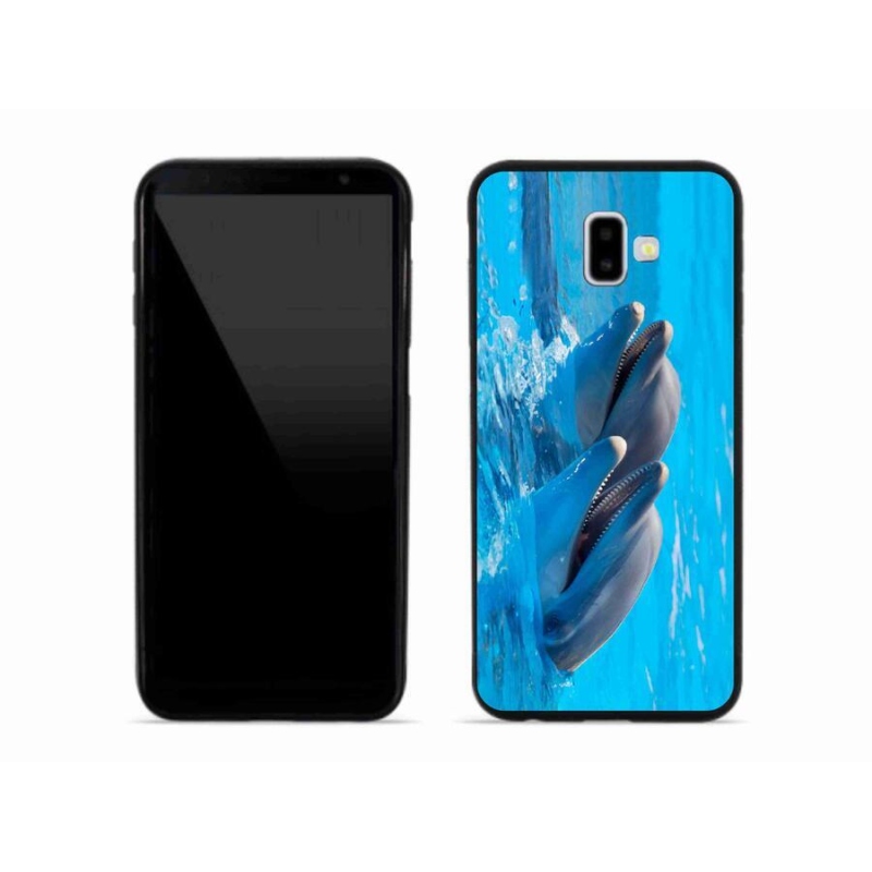 Gélový kryt mmCase na mobil Samsung Galaxy J6 Plus - delfíny