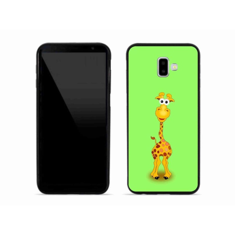 Gélový kryt mmCase na mobil Samsung Galaxy J6 Plus - kreslená žirafa