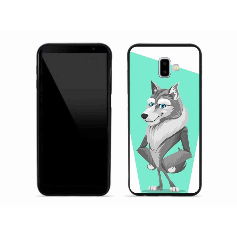 Gélový kryt mmCase na mobil Samsung Galaxy J6 Plus - kreslený vlk