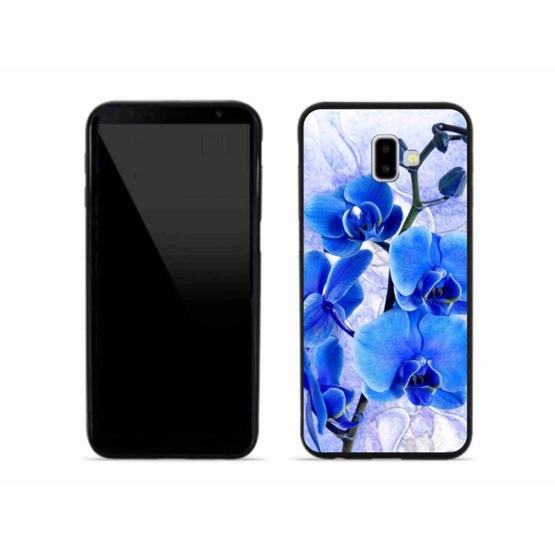 Gélový kryt mmCase na mobil Samsung Galaxy J6 Plus - modré kvety