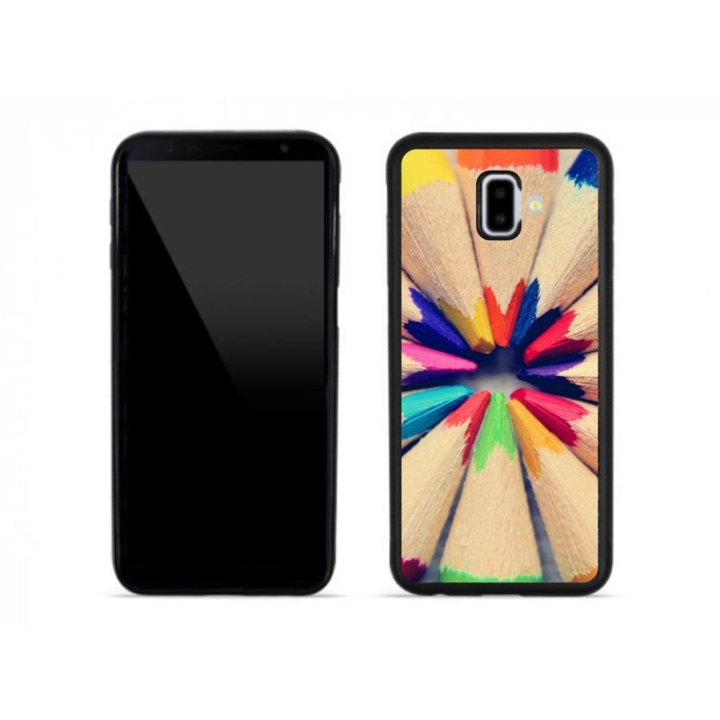 Gélový kryt mmCase na mobil Samsung Galaxy J6 Plus - pastelky