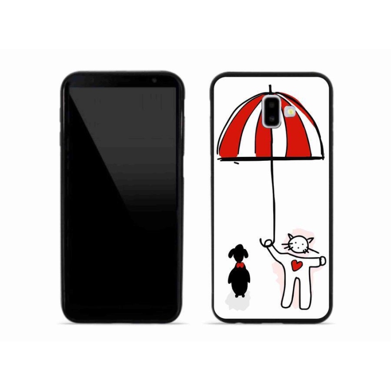 Gélový kryt mmCase na mobil Samsung Galaxy J6 Plus - psík a mačička