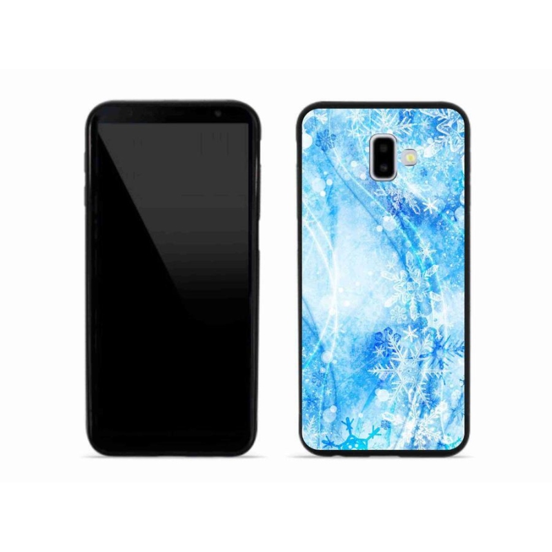 Gélový kryt mmCase na mobil Samsung Galaxy J6 Plus - snehové vločky