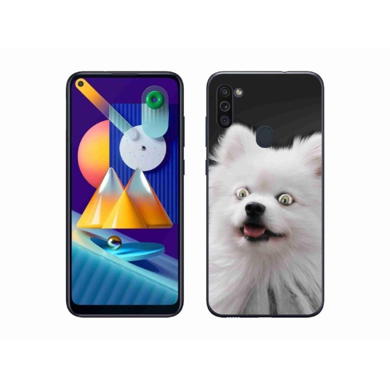 Gélový kryt mmCase na mobil Samsung Galaxy M11 - biely špic