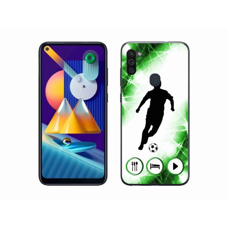 Gélový kryt mmCase na mobil Samsung Galaxy M11 - futbalista