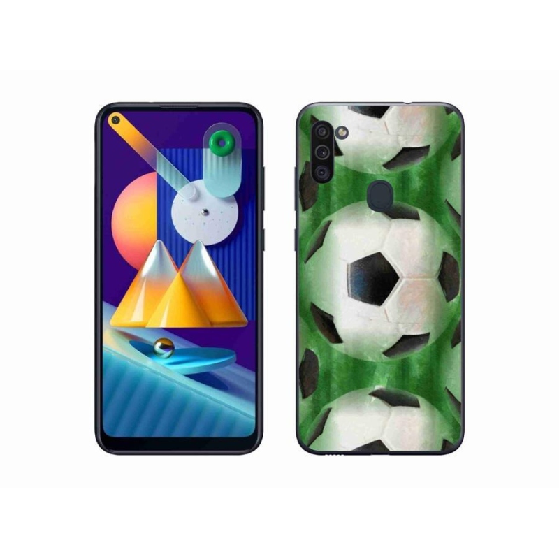 Gélový kryt mmCase na mobil Samsung Galaxy M11 - futbalová lopta