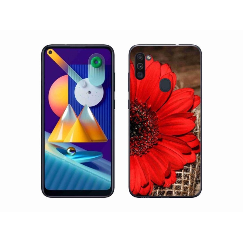 Gélový kryt mmCase na mobil Samsung Galaxy M11 - gerbera