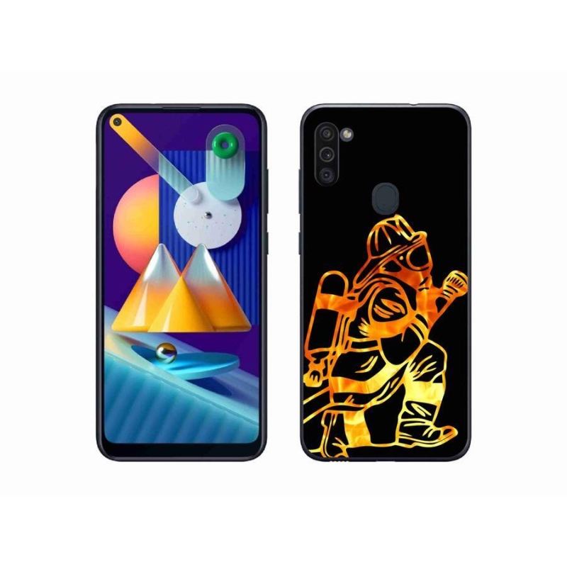 Gélový kryt mmCase na mobil Samsung Galaxy M11 - hasič 1