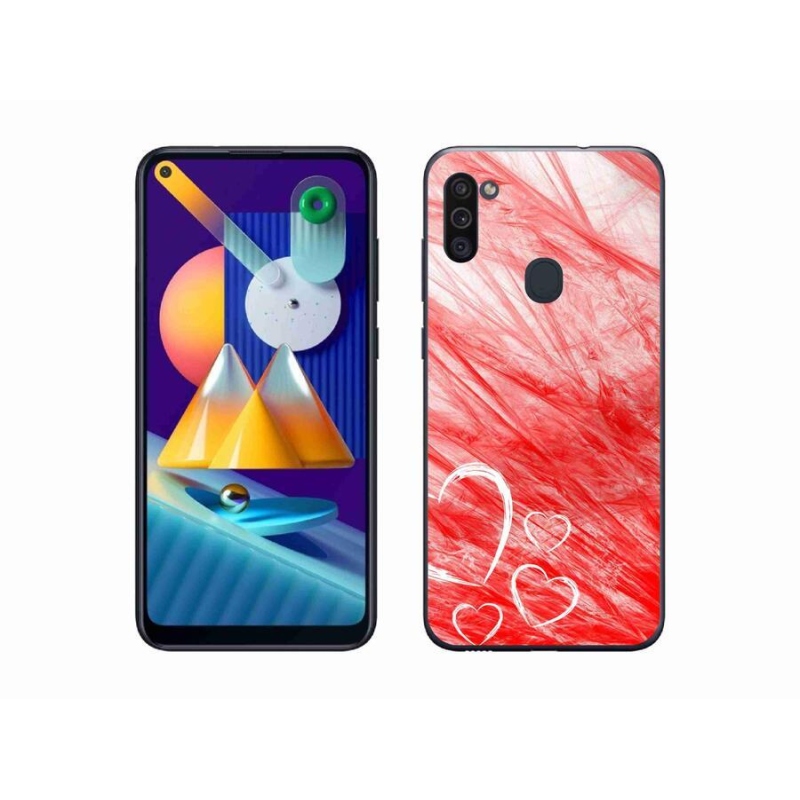 Gélový kryt mmCase na mobil Samsung Galaxy M11 - heart