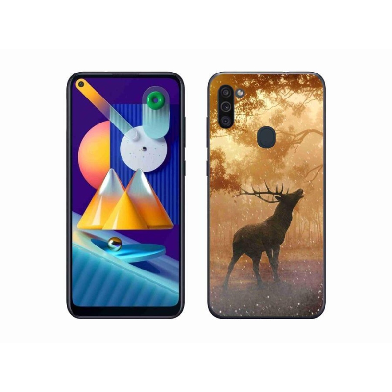 Gélový kryt mmCase na mobil Samsung Galaxy M11 - jeleň v ruji