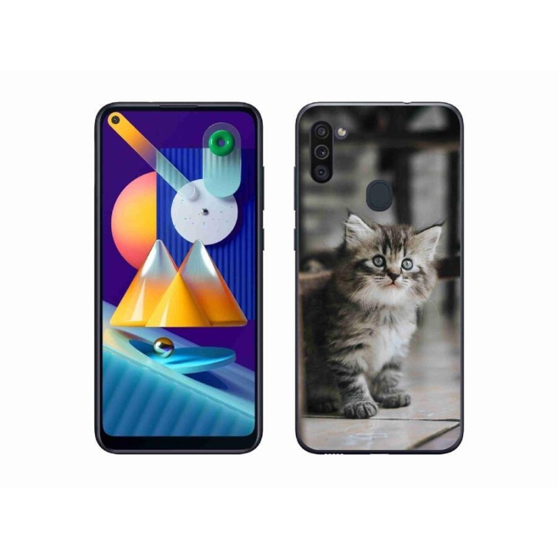 Gélový kryt mmCase na mobil Samsung Galaxy M11 - mačiatko