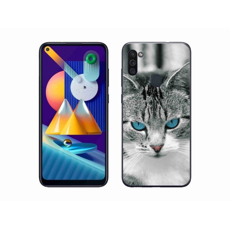 Gélový kryt mmCase na mobil Samsung Galaxy M11 - mačacie pohľad 1