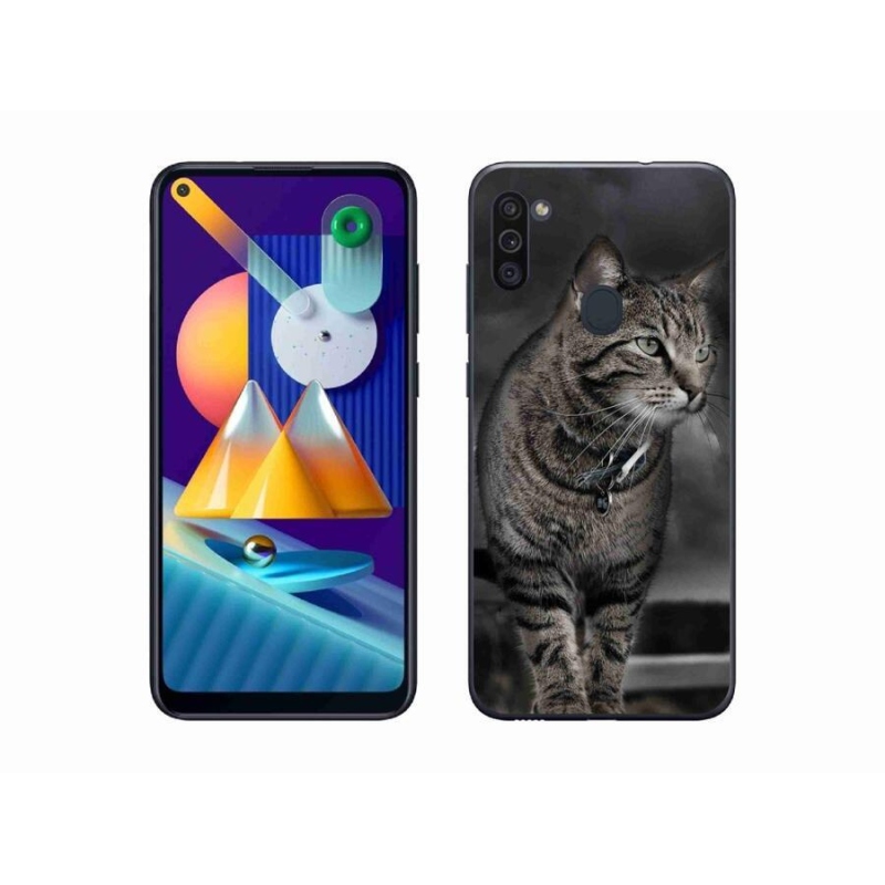 Gélový kryt mmCase na mobil Samsung Galaxy M11 - mačka