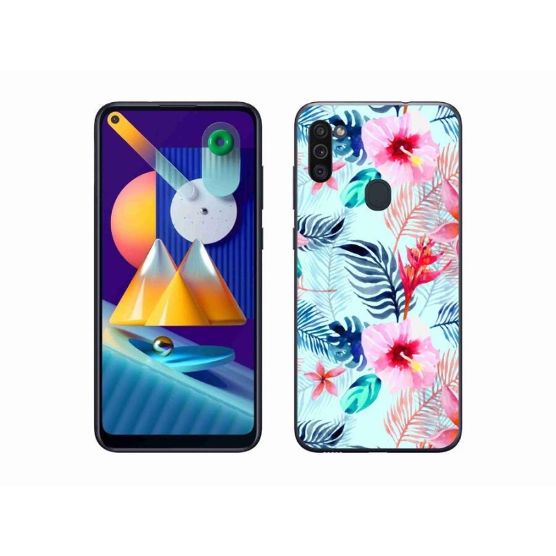 Gélový kryt mmCase na mobil Samsung Galaxy M11 - kvety