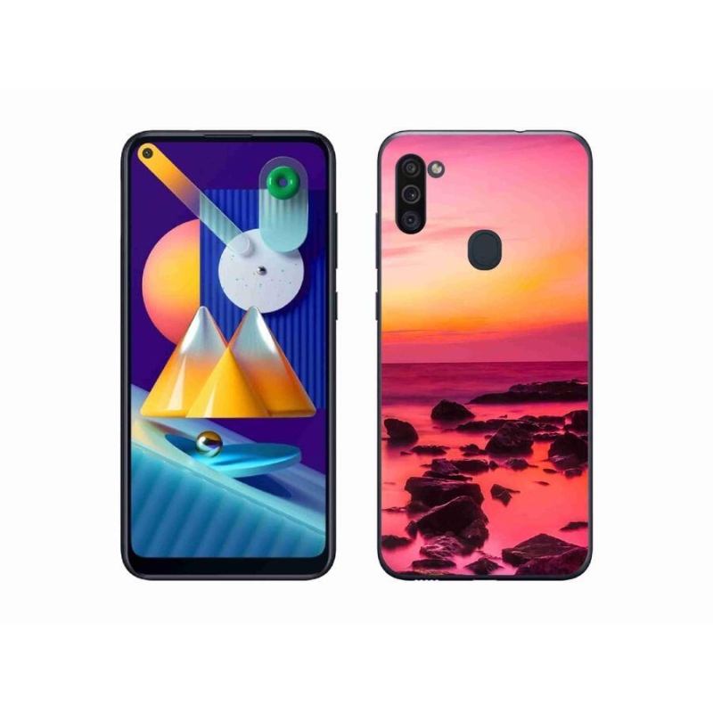 Gélový kryt mmCase na mobil Samsung Galaxy M11 - more a žiara