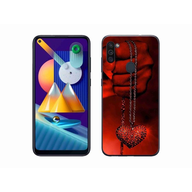 Gélový kryt mmCase na mobil Samsung Galaxy M11 - náhrdelník