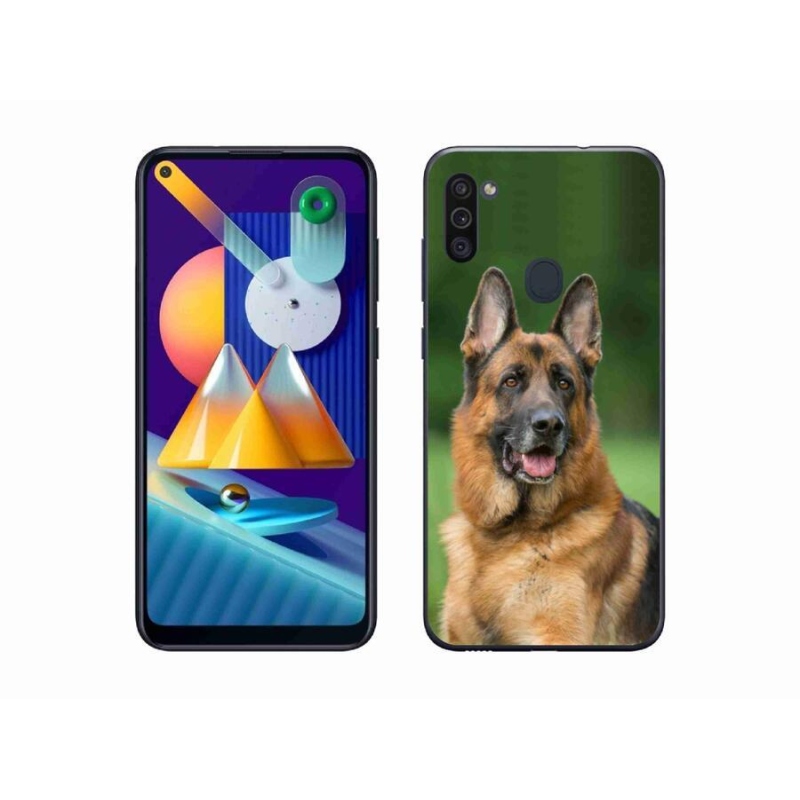 Gélový kryt mmCase na mobil Samsung Galaxy M11 - nemecký ovčiak