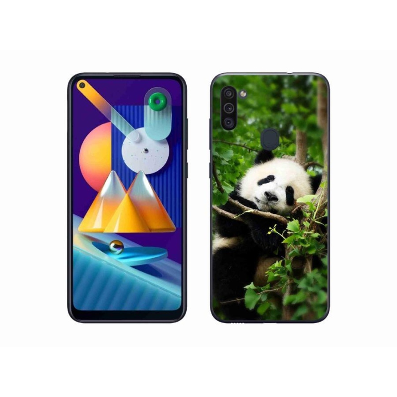 Gélový kryt mmCase na mobil Samsung Galaxy M11 - panda