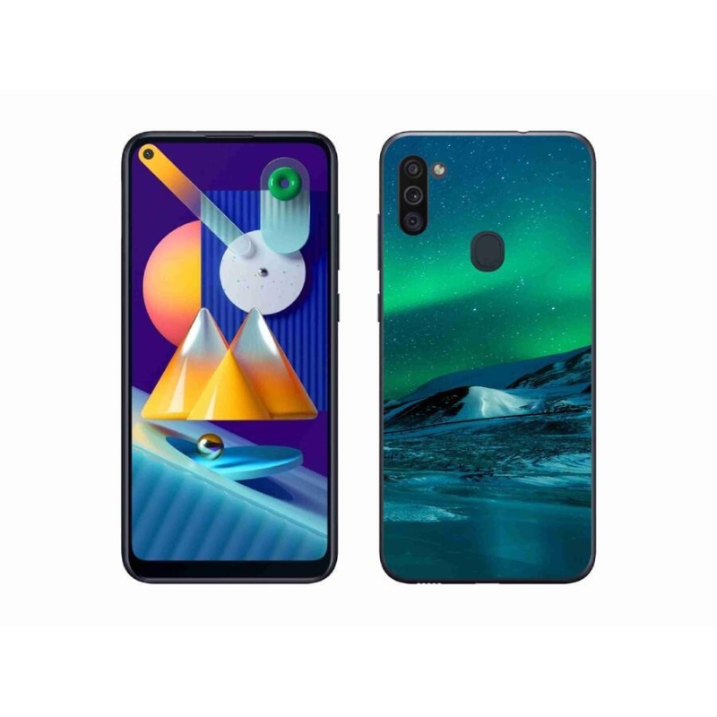 Gélový kryt mmCase na mobil Samsung Galaxy M11 - polárna žiara