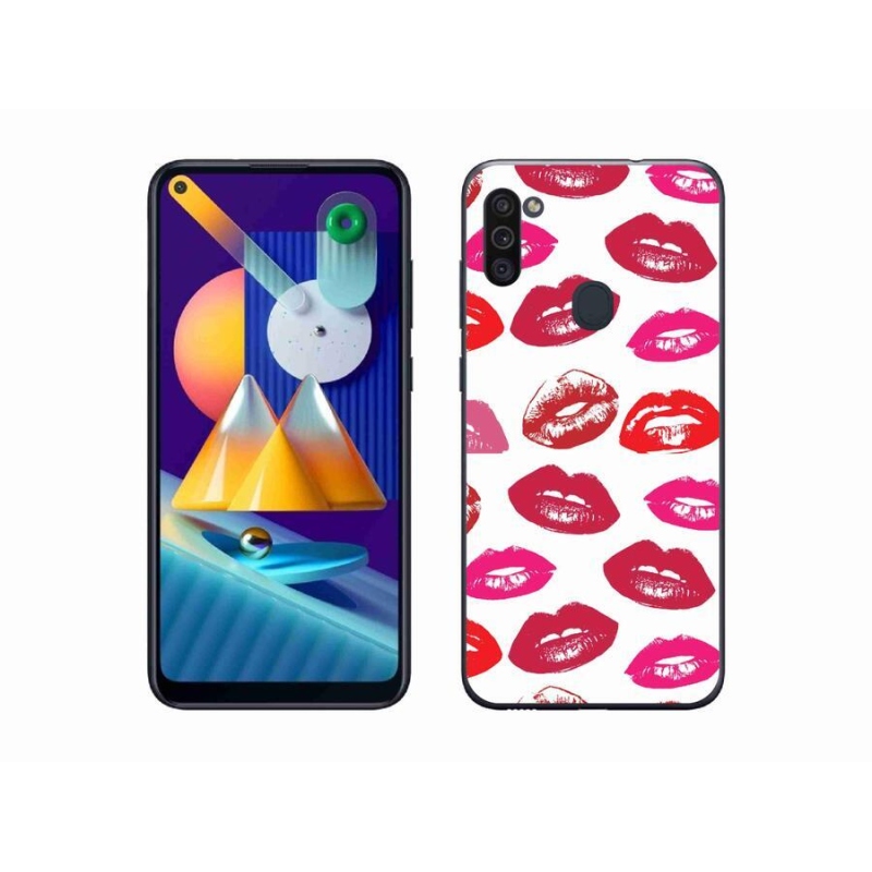 Gélový kryt mmCase na mobil Samsung Galaxy M11 - pery