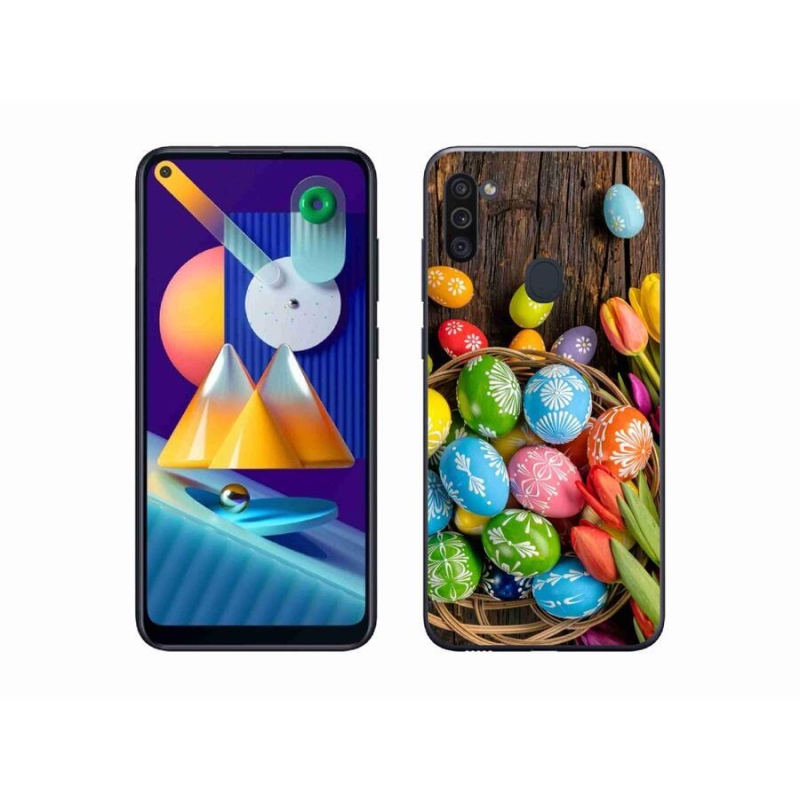 Gélový kryt mmCase na mobil Samsung Galaxy M11 - veľkonočné vajíčka