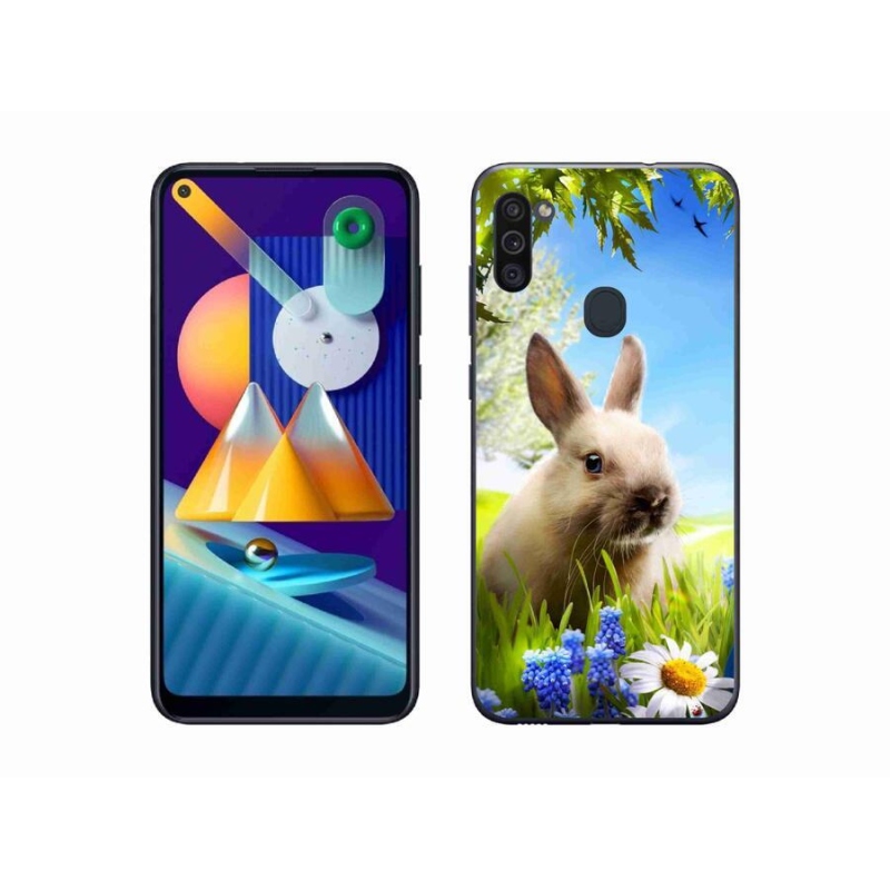 Gélový kryt mmCase na mobil Samsung Galaxy M11 - zajačik