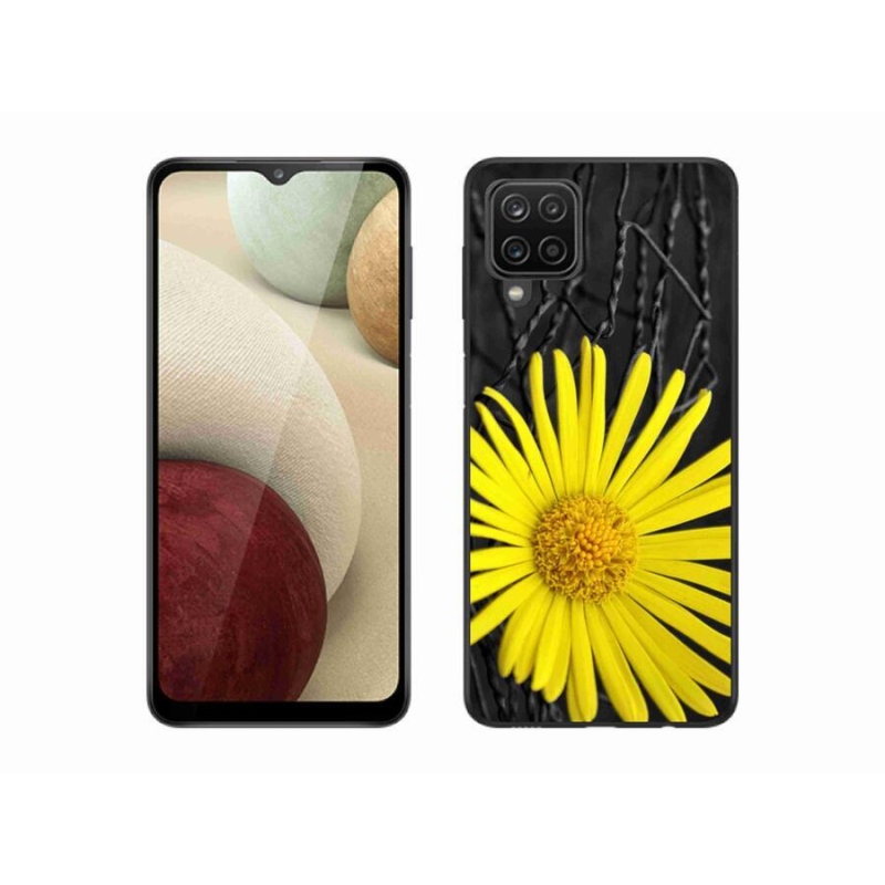 Gélový kryt mmCase na mobil Samsung Galaxy M12 - žltý kvet