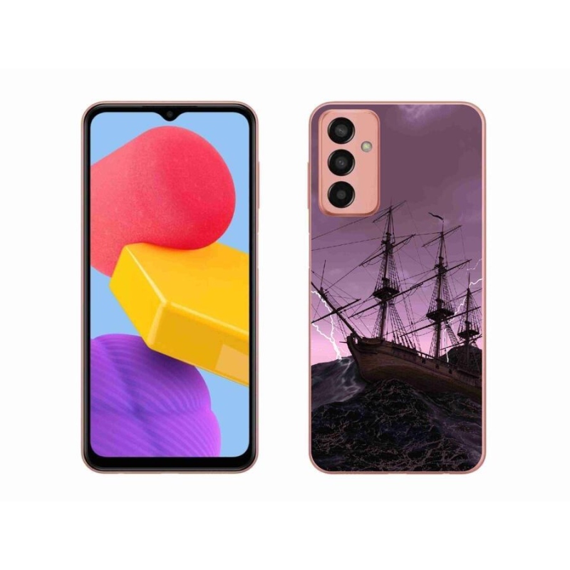 Gélový kryt mmCase na mobil Samsung Galaxy M13 - loď v búrke