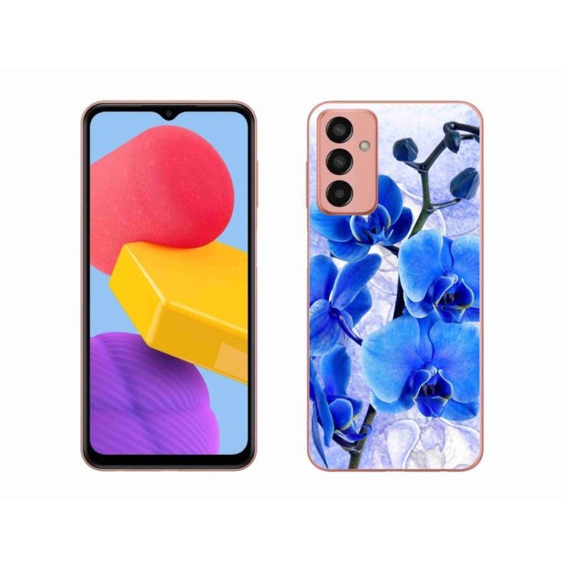 Gélový kryt mmCase na mobil Samsung Galaxy M13 - modré kvety