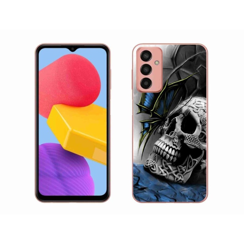 Gélový kryt mmCase na mobil Samsung Galaxy M13 - motýľ a lebka