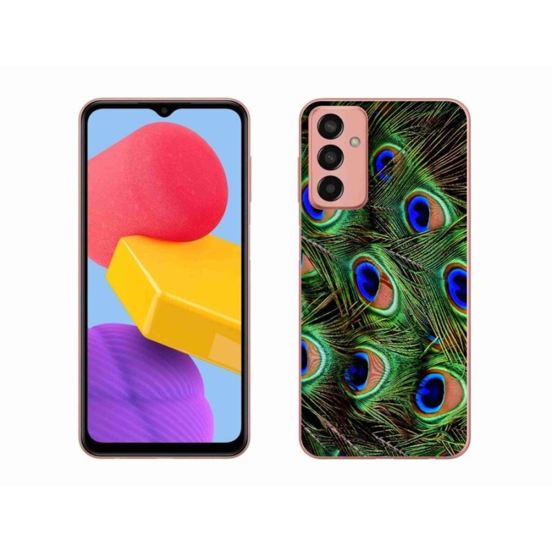 Gélový kryt mmCase na mobil Samsung Galaxy M13 - pávie perie